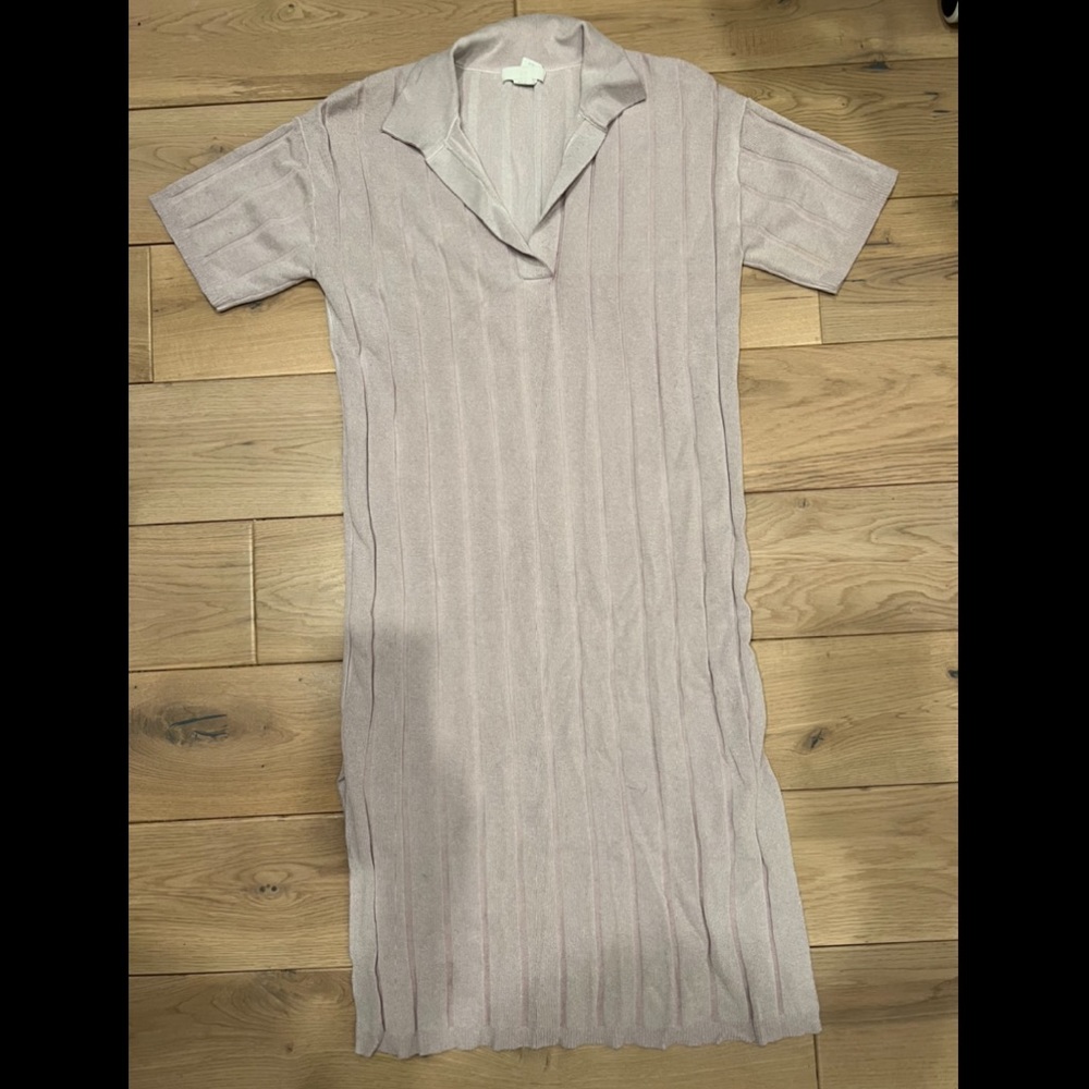 H&M Midi Knit Polo Shirt Dress